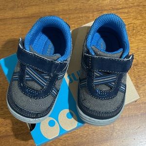 Stride Rite Blue and Gray Baby Walker Shoes